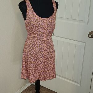 BP Tan Pink Allison Floral Dress